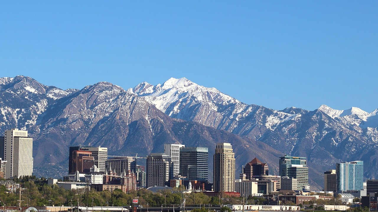 Prominent city view representing Utah chimney service coverage